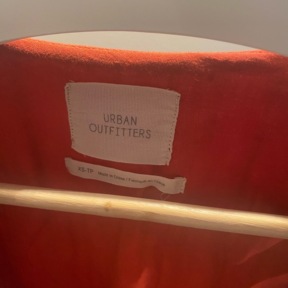 Urban Outfitters Orange Midi Wrap Dress with Pockets - Picture 6 of 9